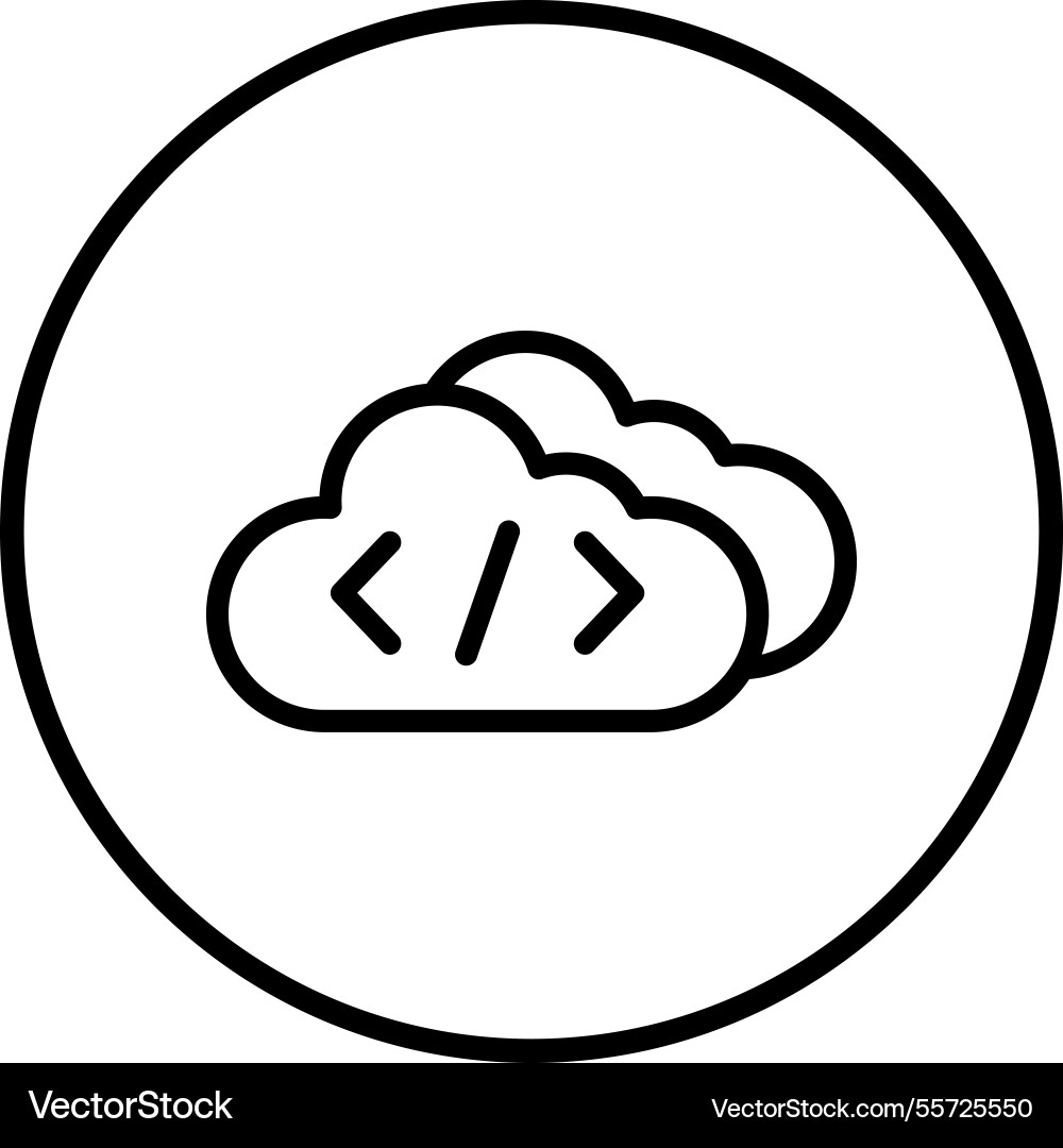 Cloud coding icon design Vector Image