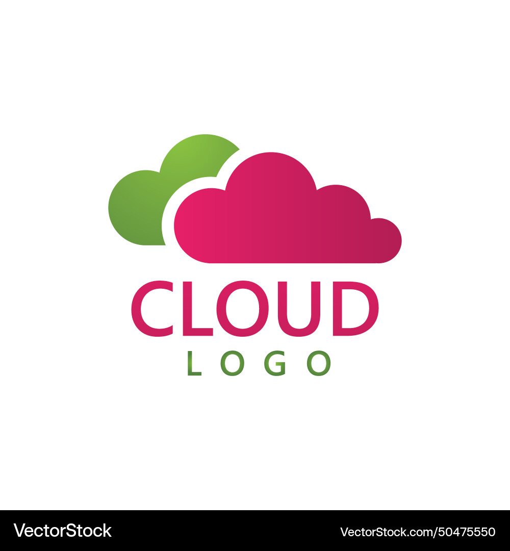 Cloud file secure upload server data logo vector image