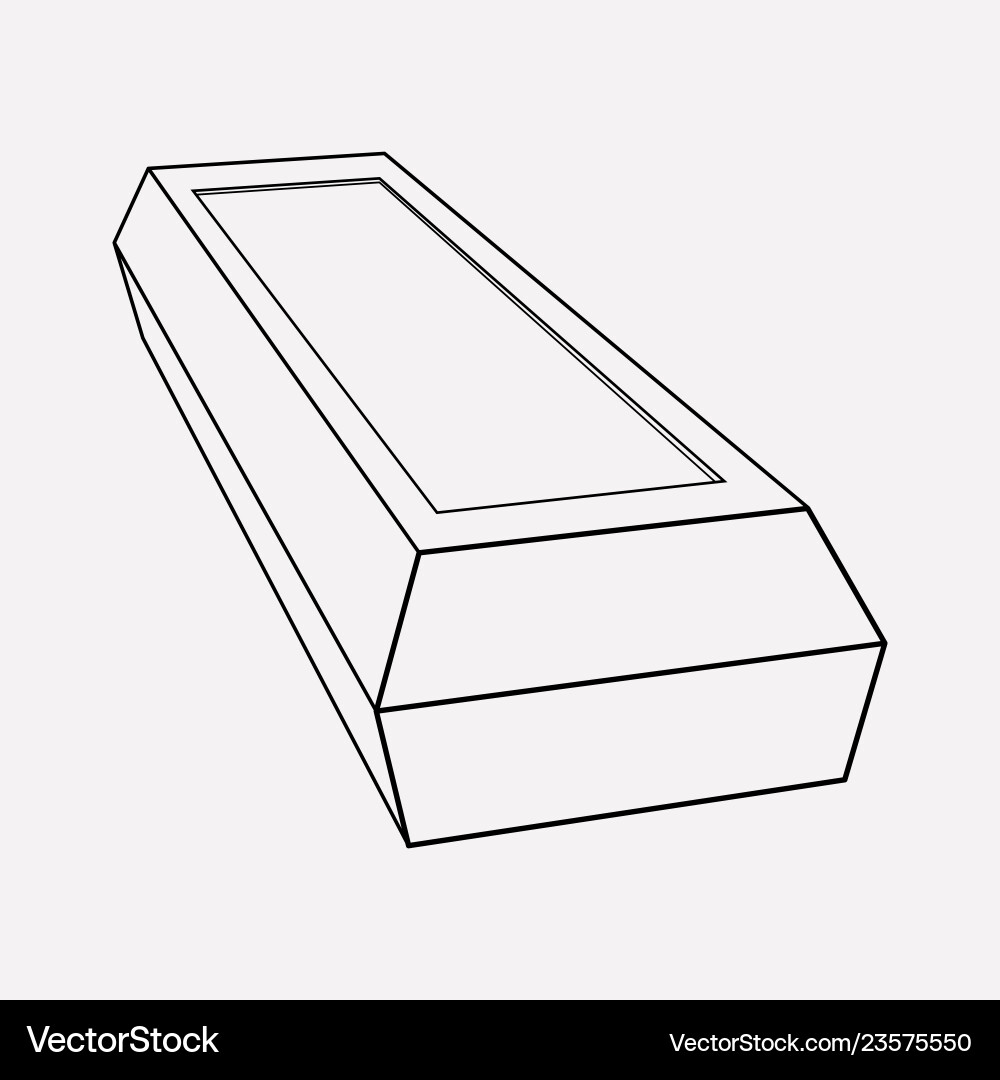 Coffin icon line element Vector Image