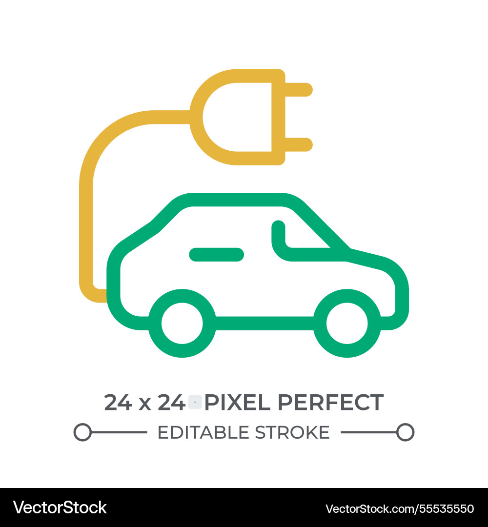 Ev colorful line ui icon Ev colorful line ui icon vector image
