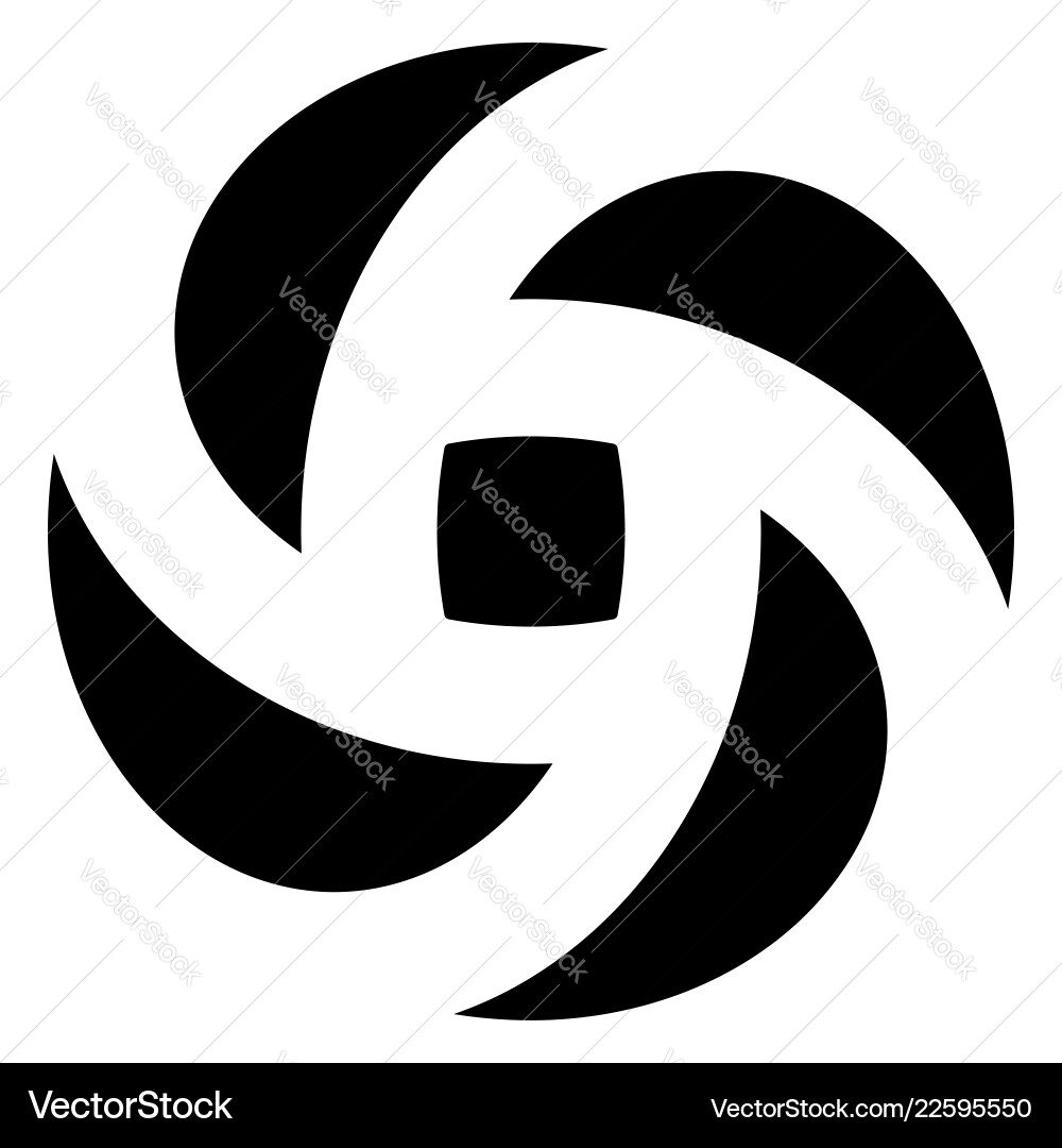 Geometric circular - symmetric element symbol Vector Image