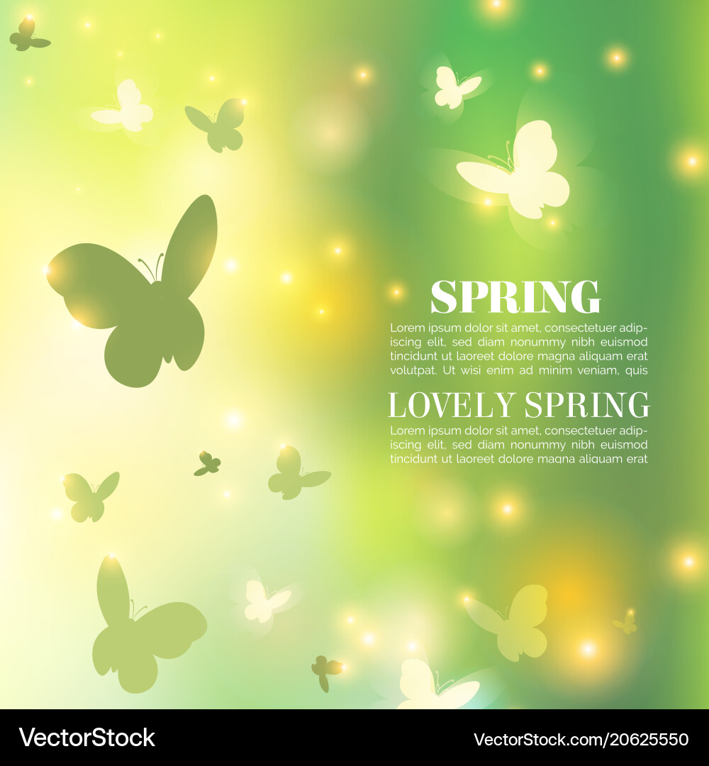 Spring background bokeh design abstract Vector Image