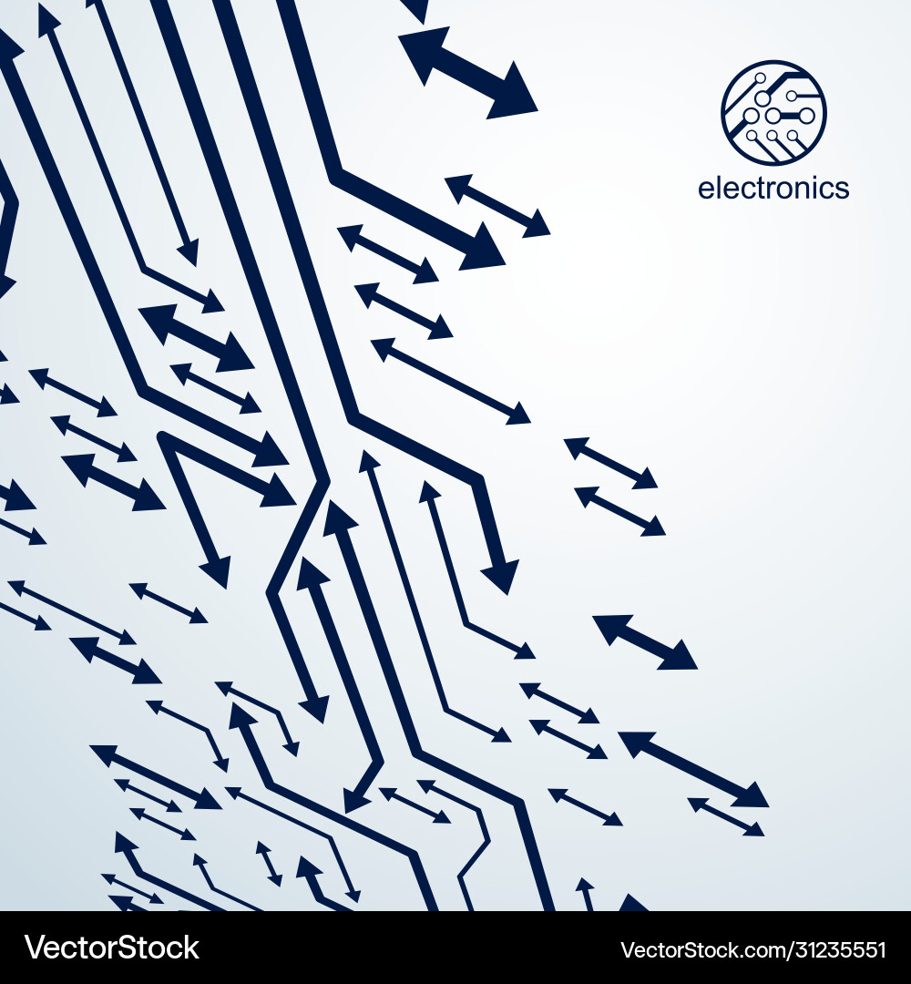 Abstract computer circuit board technology Vector Image