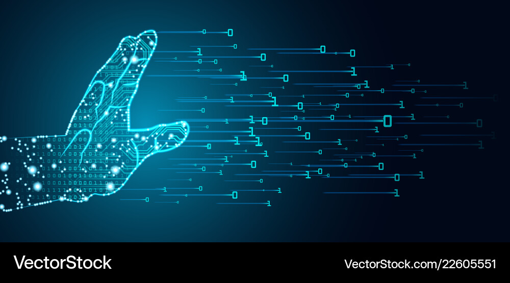 Big data and artificial intelligence domination Big data and artificial intelligence domination vector image