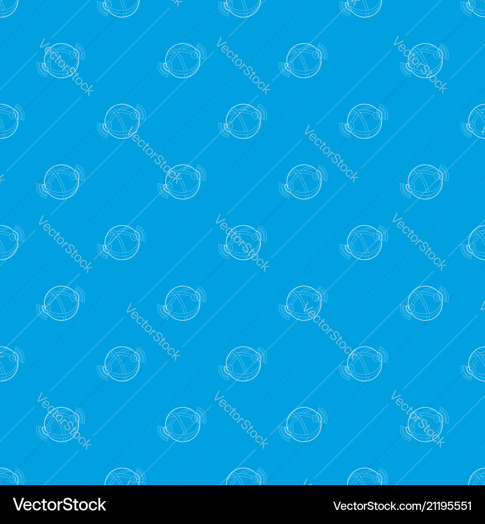 Blue Database Globe Pattern vector image