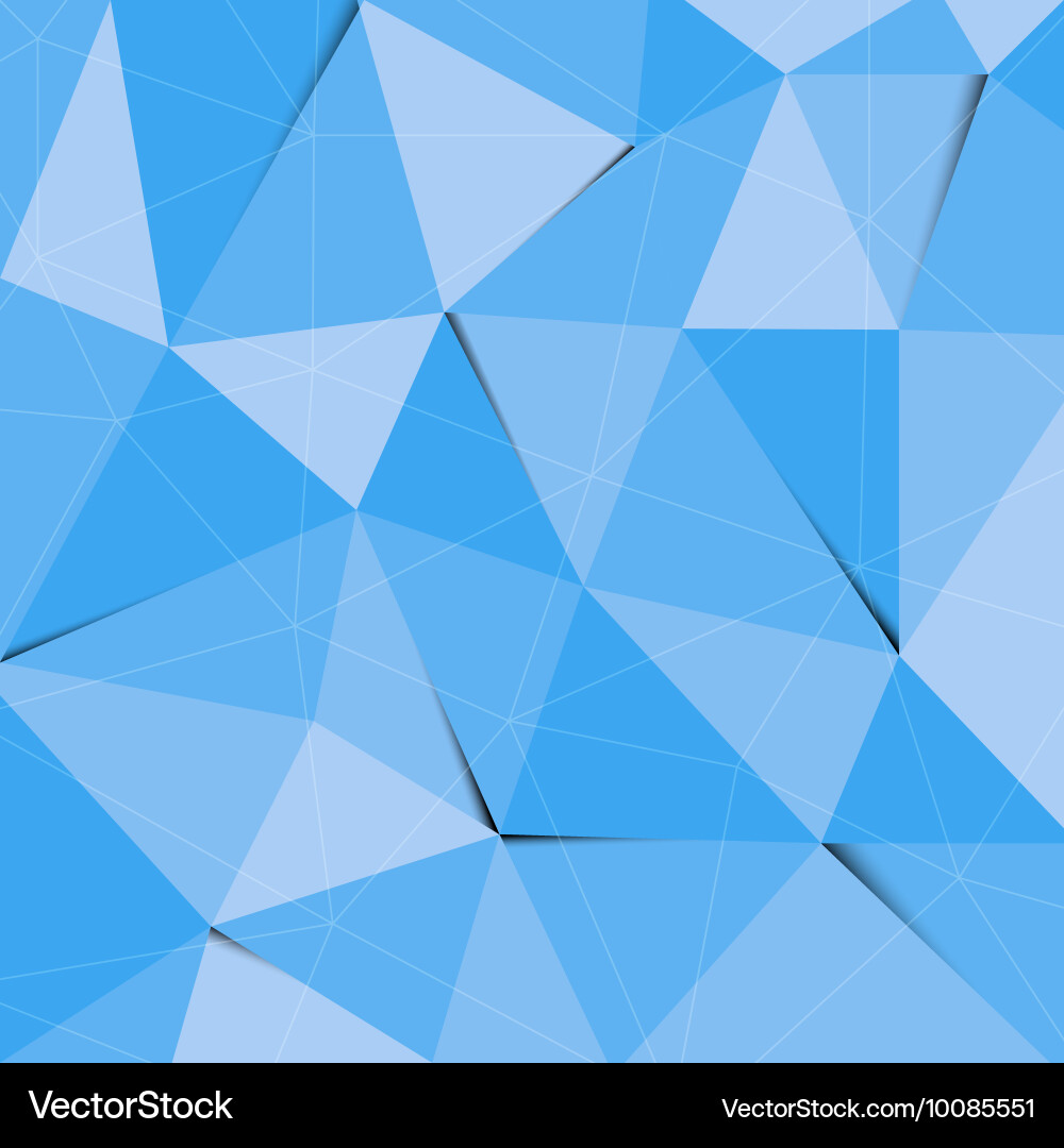 Blue Polygon Abstract Triangle Pattern Vector Image