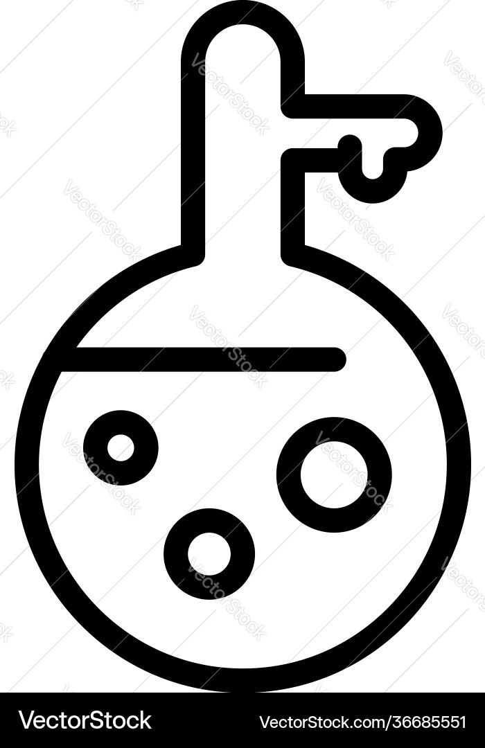 Boiling flask icon outline style Boiling flask icon outline style vector image