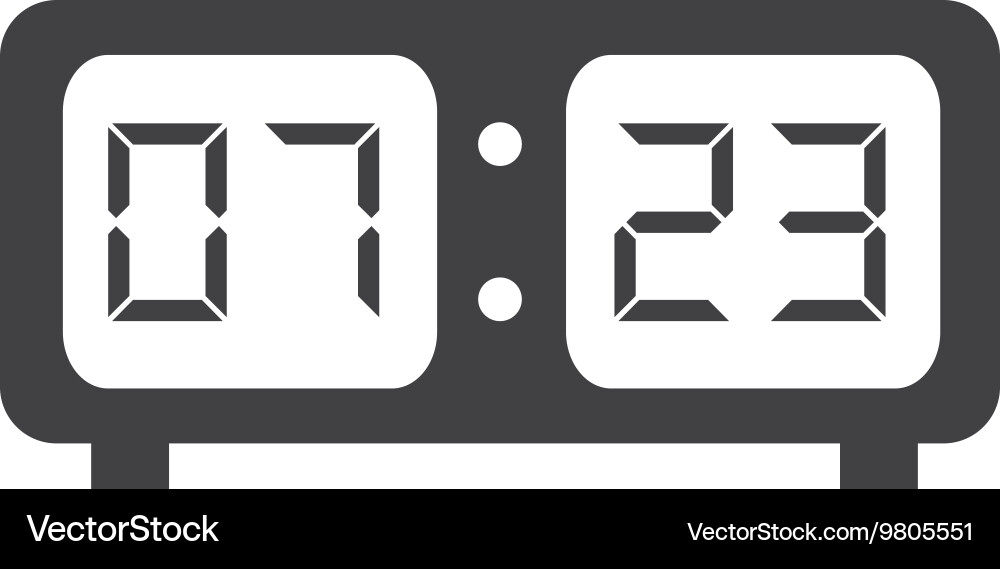 Clock and Time Display Icons Vector Image