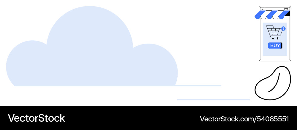Cloud computing and e-commerce shopping elements Cloud computing and e-commerce shopping elements Vector Image