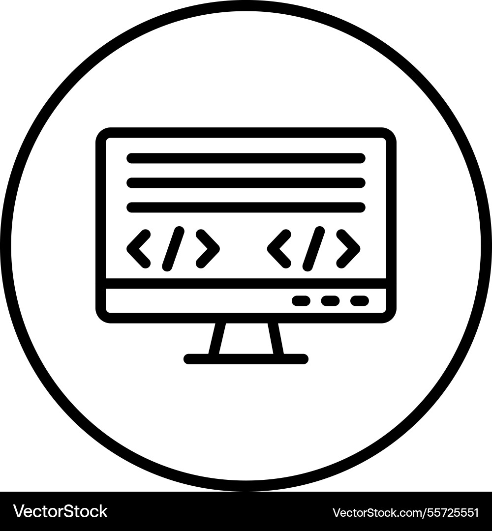 Coding language icon design Vector Image