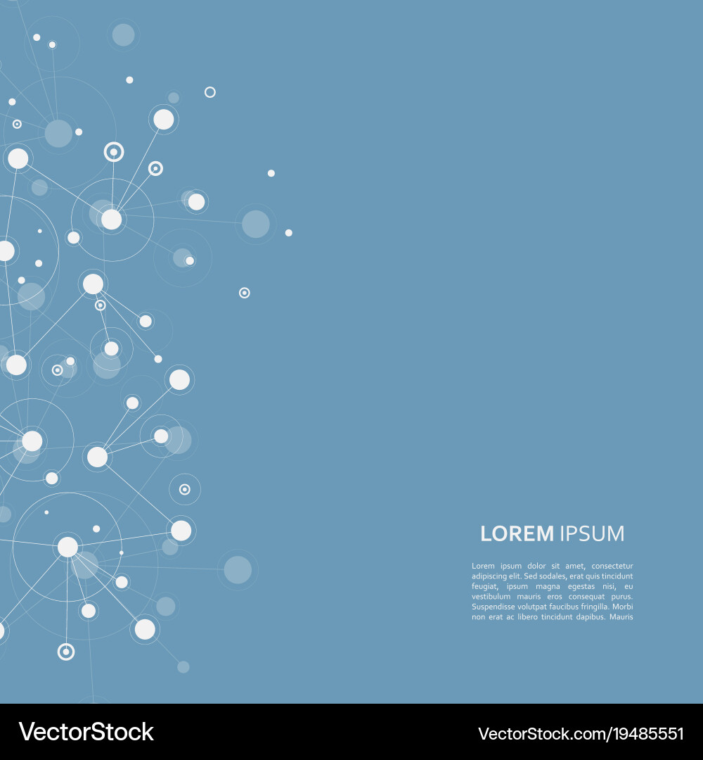 Connection science molecule background Vector Image