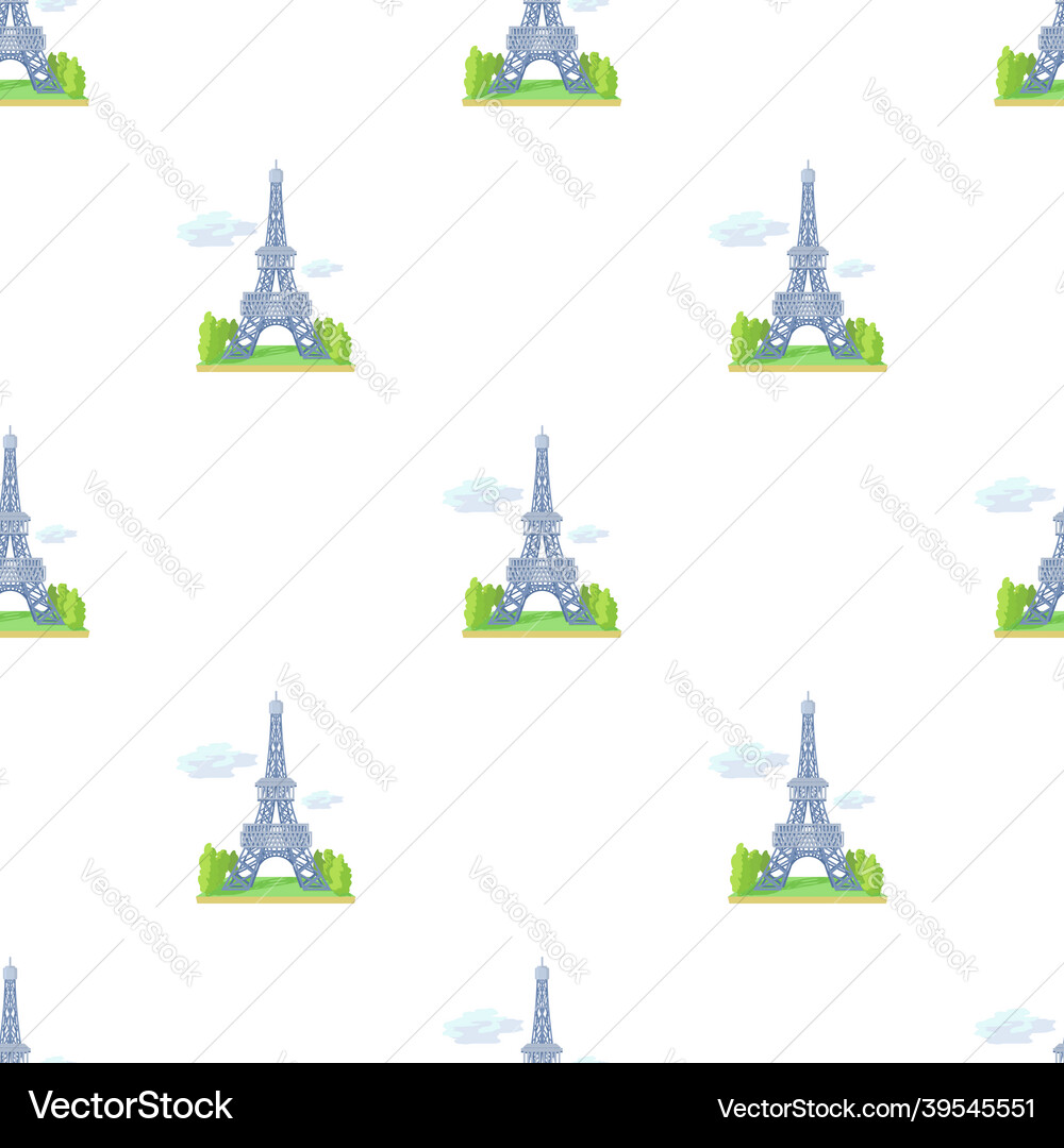 Eiffel tower pattern seamless Eiffel tower pattern seamless vector image