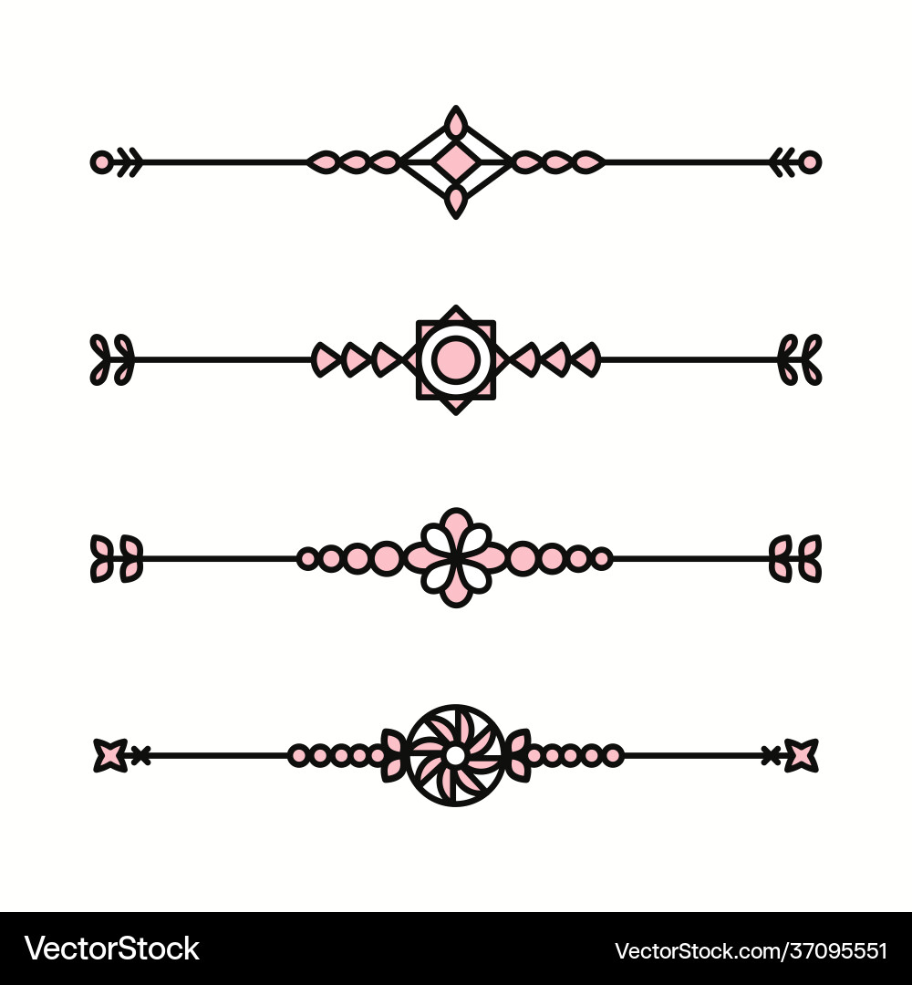 Elegant Text Divider Set Vector Image