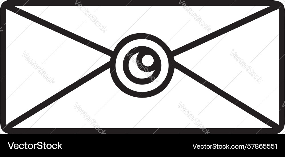 Envelope with symbol communication icon design vector image