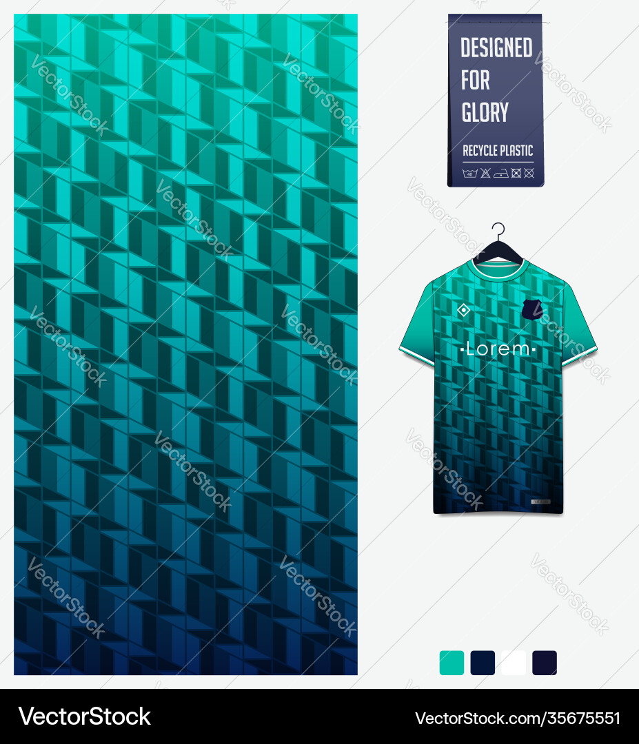 Green geometry abstract background fabric pattern vector image