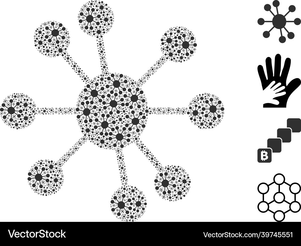 Node relations icon fractal composition Node relations icon fractal composition Vector Image