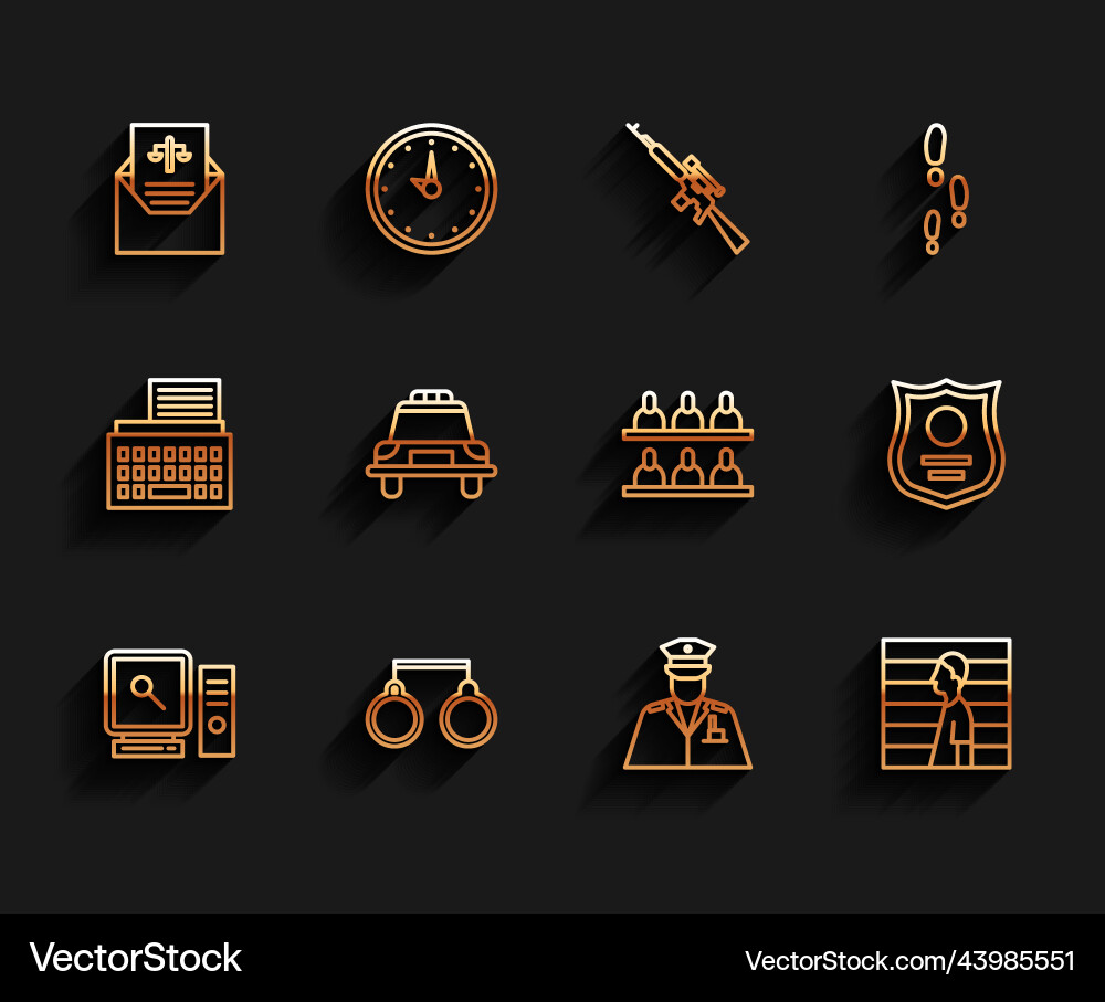 Set line search on computer screen handcuffs Set line search on computer screen handcuffs Vector Image