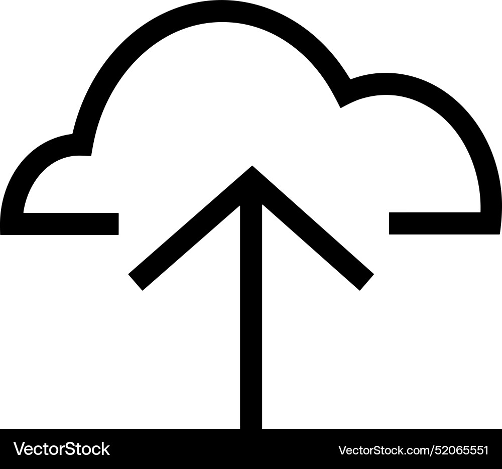 Upload outline icon symbol image Upload outline icon symbol image Vector Image