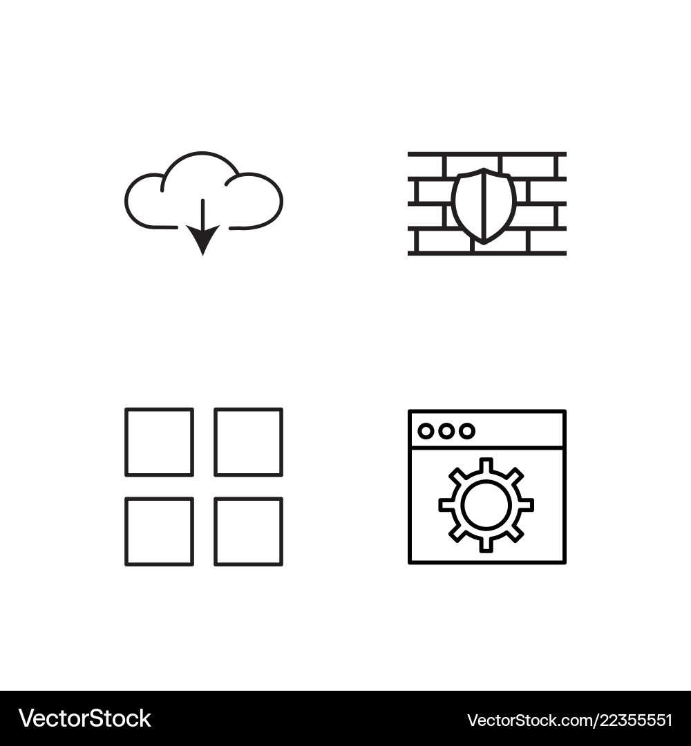 Web Icon Set - Outlined Vector Image