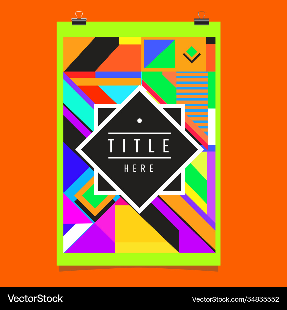 Abstract colorful geometric pattern background Vector Image