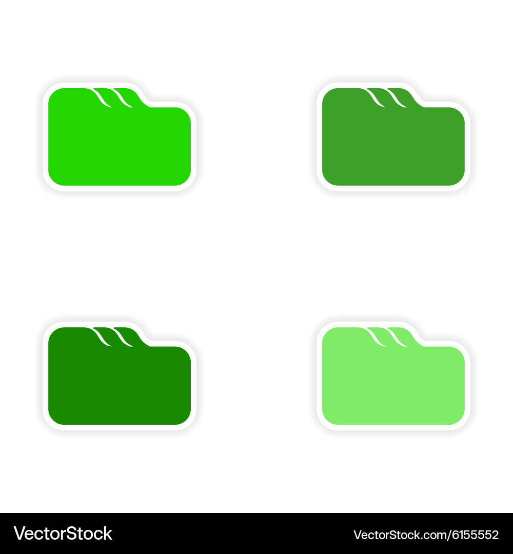Assembly realistic sticker design on paper file Vector Image