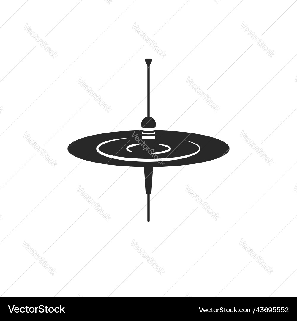 Fishing float logo black and white negative space Fishing float logo black and white negative space vector image
