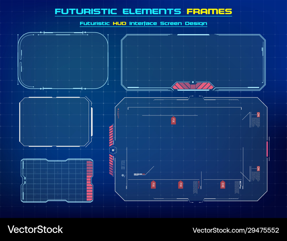 Futuristic HUD UI Interface vector image