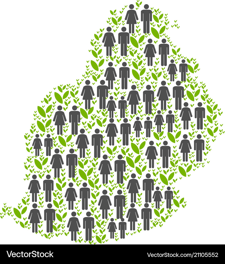 Population mauritius island map Vector Image