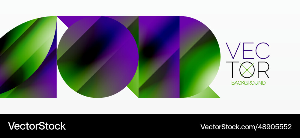 Serene gradient template circles and triangles Vector Image