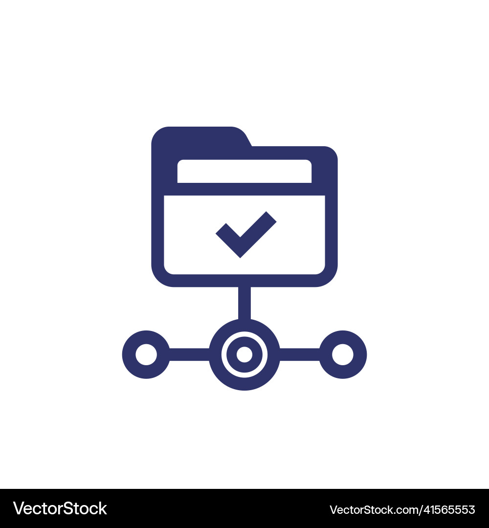 Active directory folder icon on white Vector Image