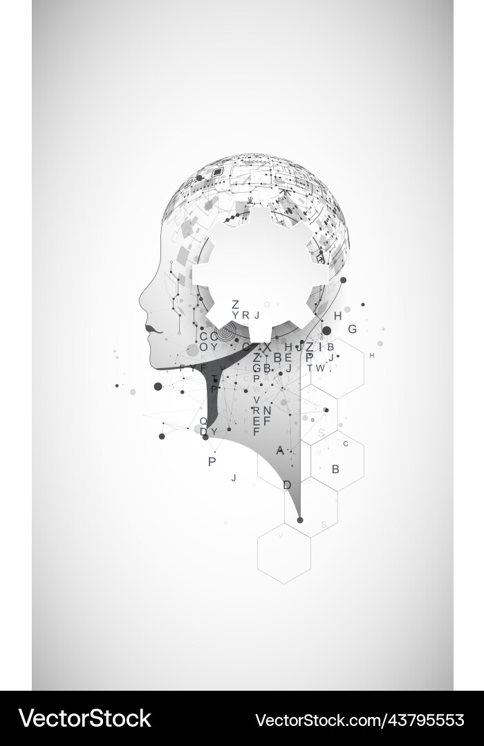 Artificial intelligence technical background Artificial intelligence technical background vector image