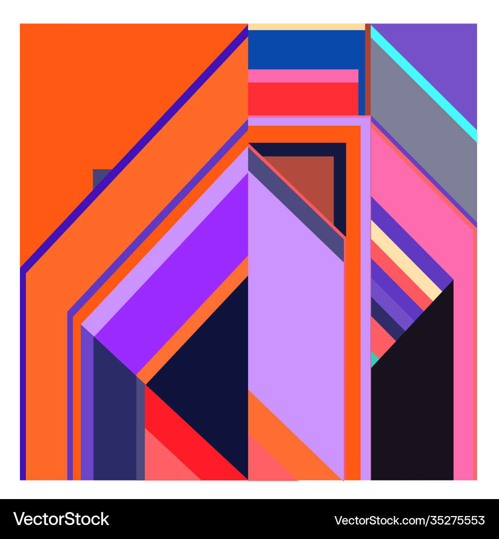 Colorful geometric and curve background pattern Vector Image