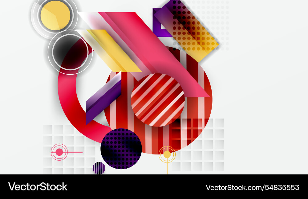 Dynamic complex geometric abstract background Vector Image