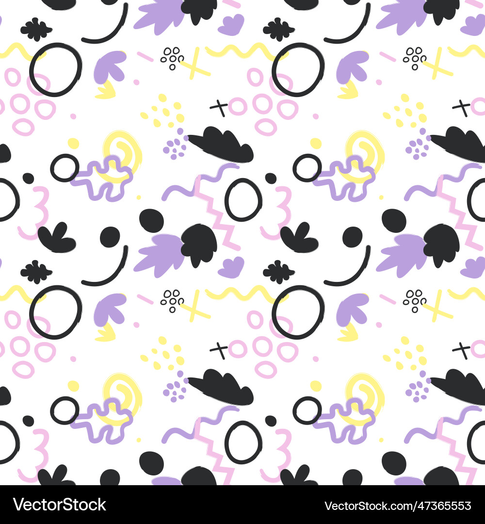 Hand drawn brush pattern background with abstract Hand drawn brush pattern background with abstract Vector Image