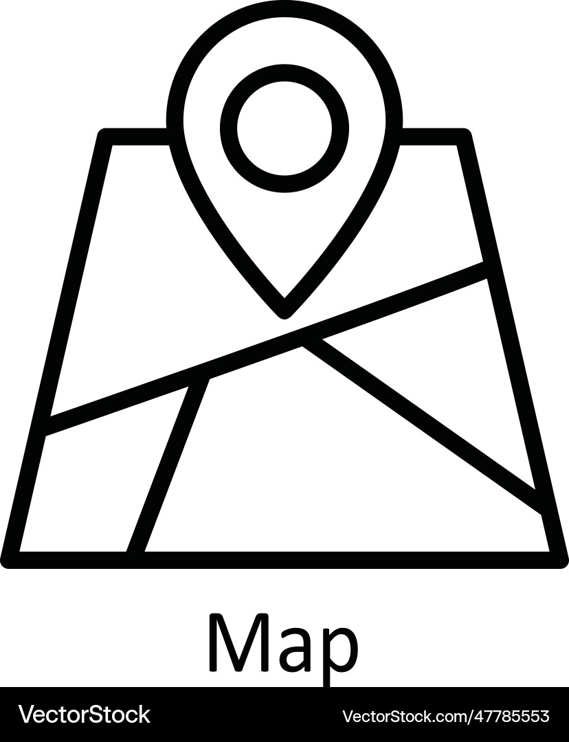 Map outline icon design user Vector Image