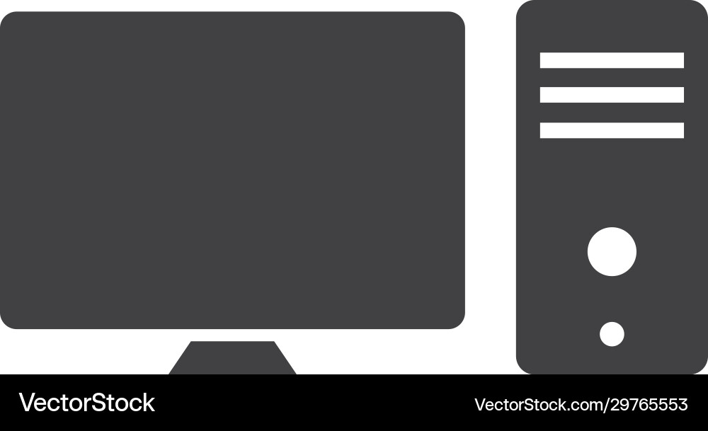 Monitor computer icon Vector Image