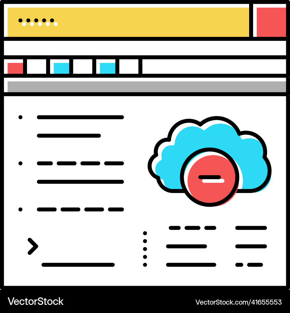 Online access to cloud or hacking account color Vector Image