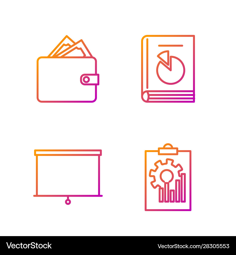 Set line clipboard with graph chart chalkboard Set line clipboard with graph chart chalkboard Vector Image
