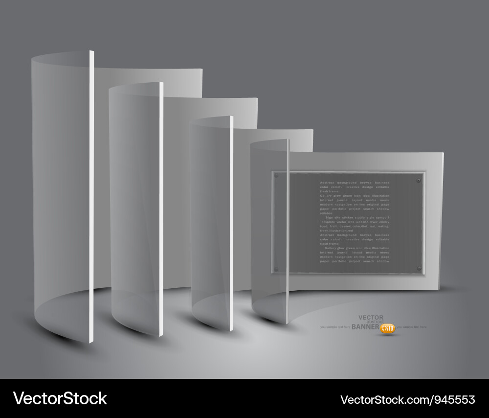 Transparent Panels Display Stand Vector Image
