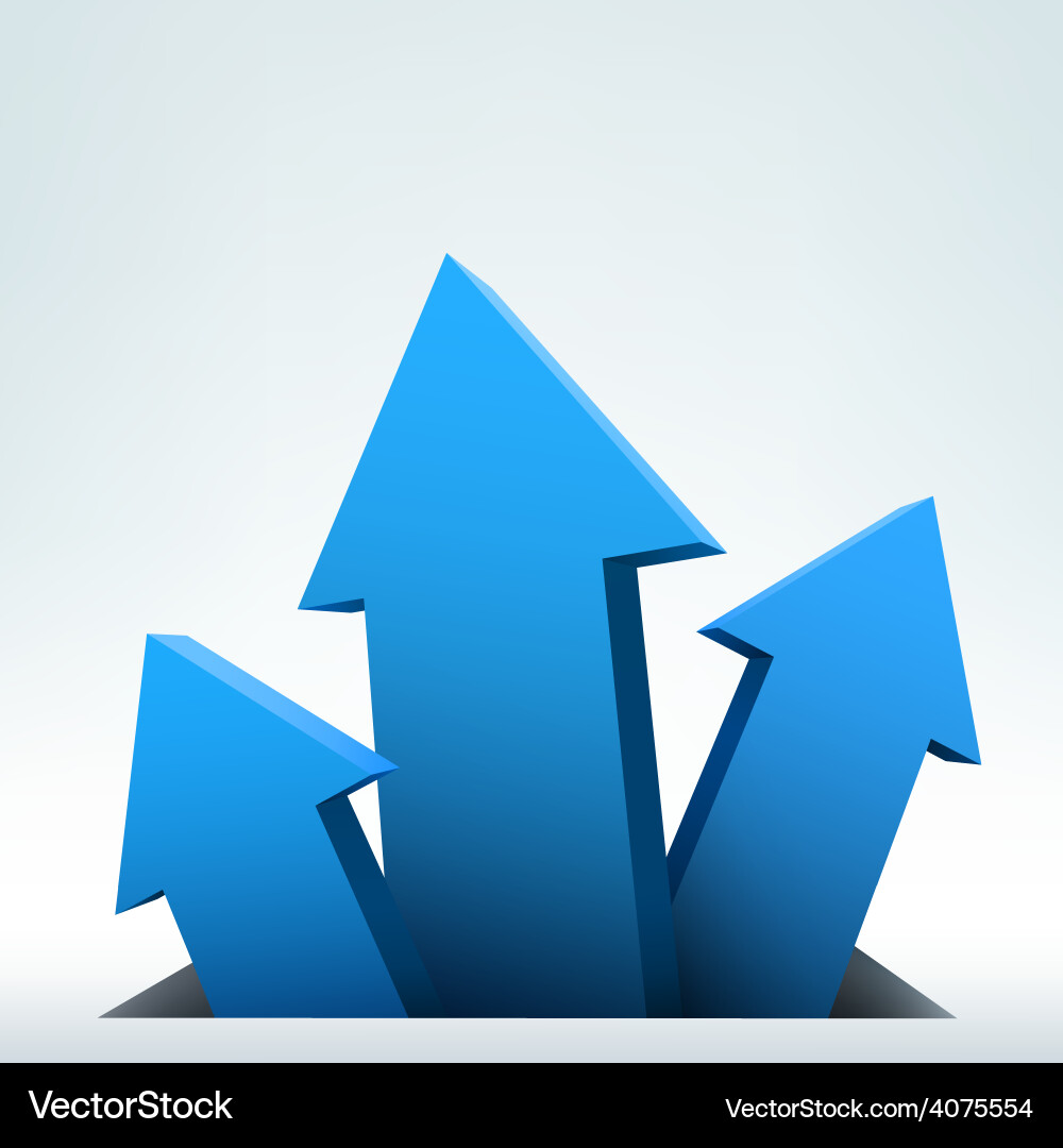 Abstract 3d arrows with place for text Vector Image