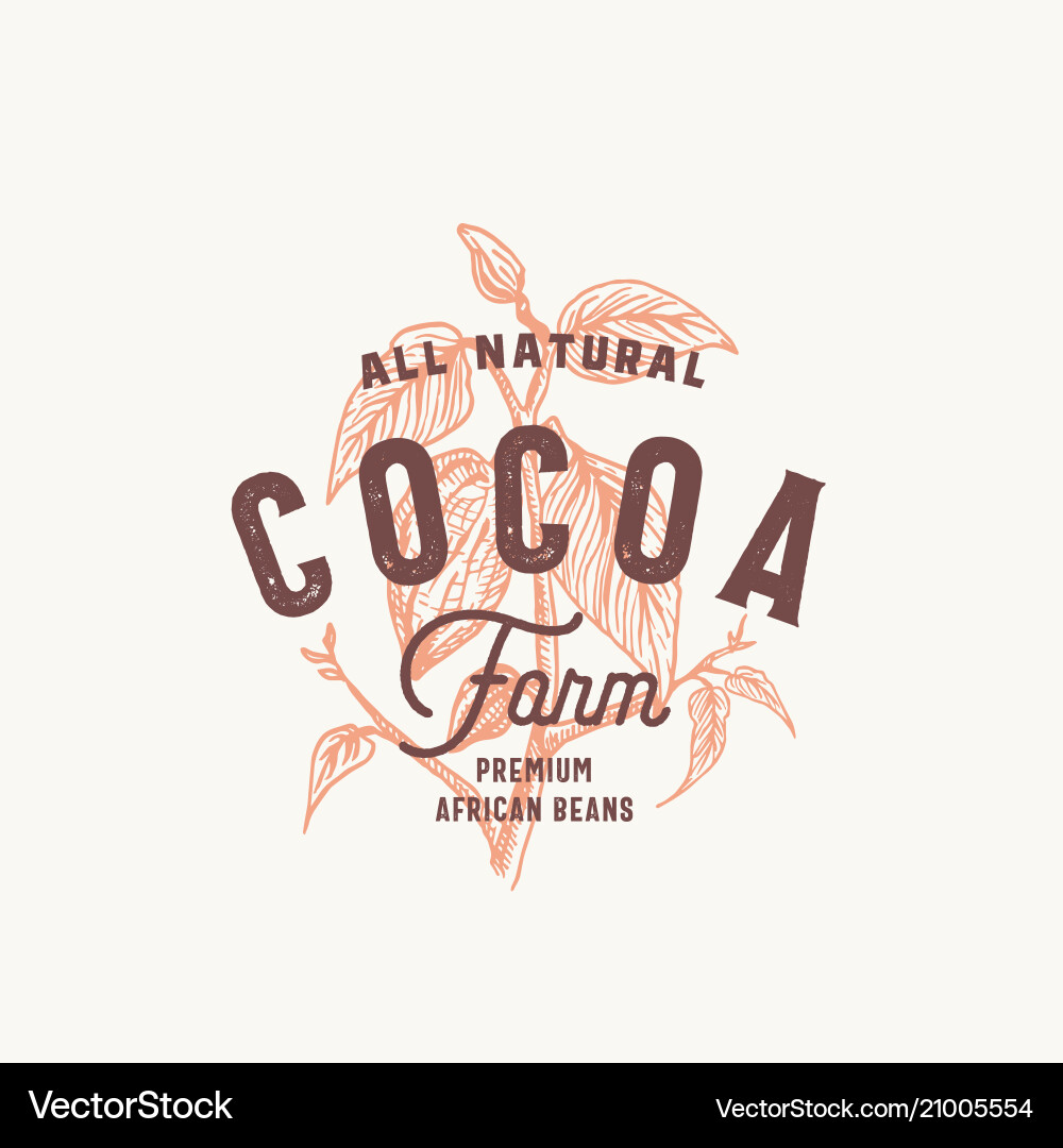 Cocoa bean farm abstract sign symbol Cocoa bean farm abstract sign symbol vector image