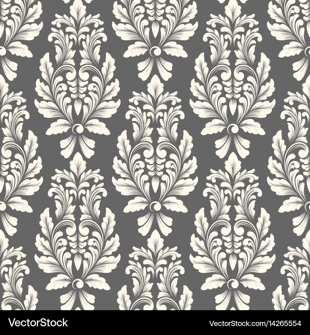 Damask seamless pattern background classical Vector Image