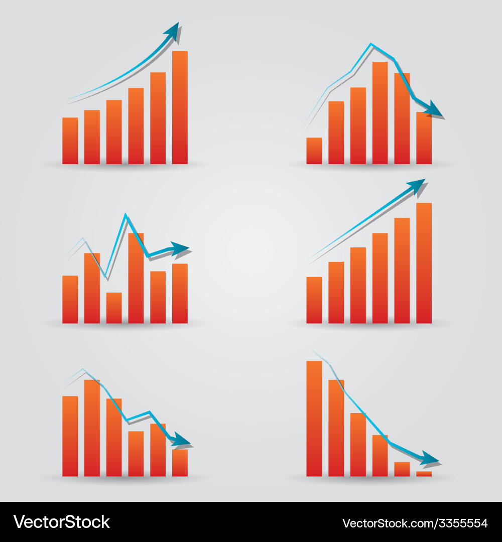 Data Charts & Graphs Collection vector image
