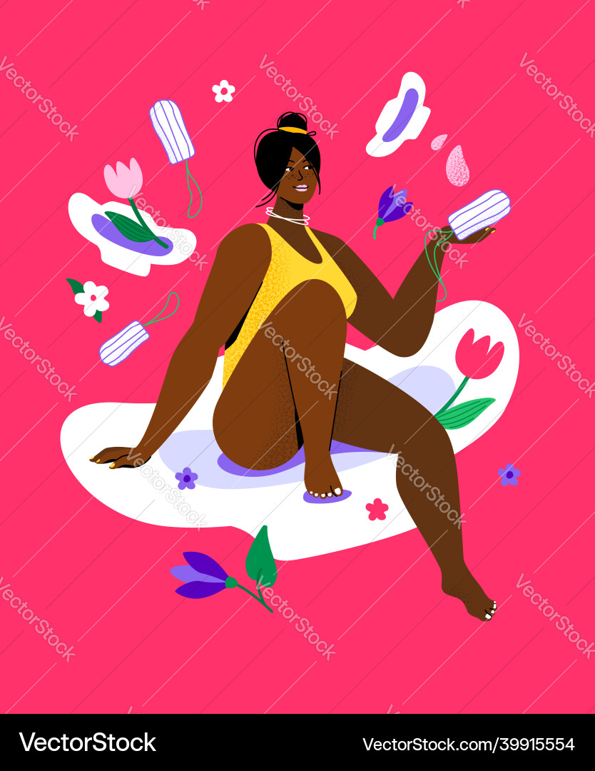 Feminine Hygiene - bunte flache Design Stil Feminine Hygiene - bunte flache Design Stil vektorbild
