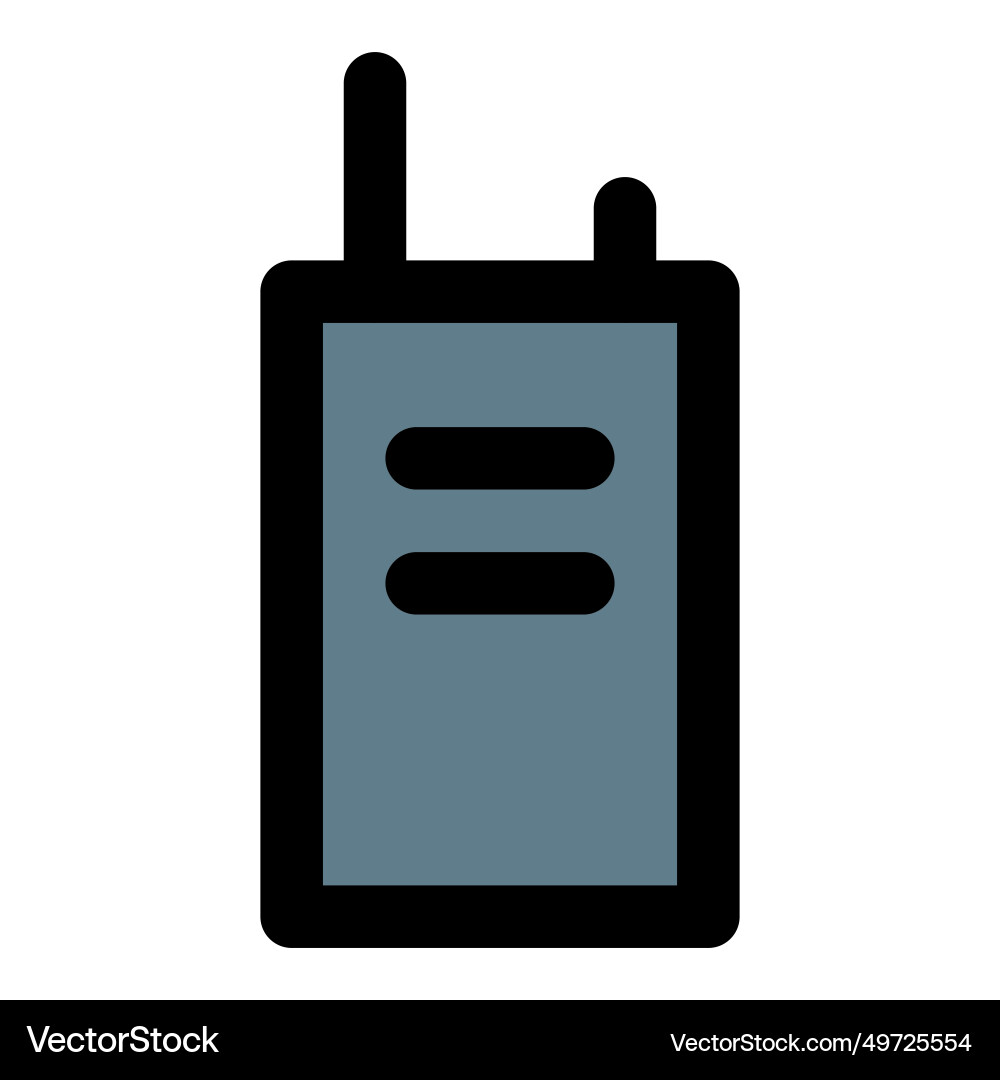 Handheld device for two-way radio communication Vector Image