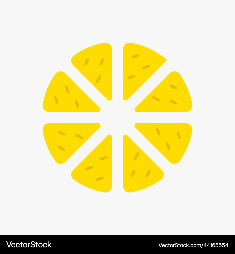 Orange lemon icon template for web computer Vector Image