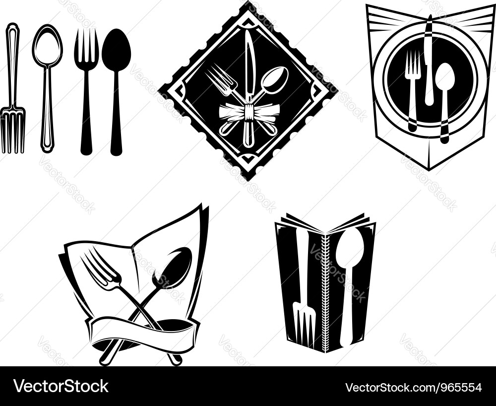 Restaurant Icon Set - Food & Dining Royalty Free Vector
