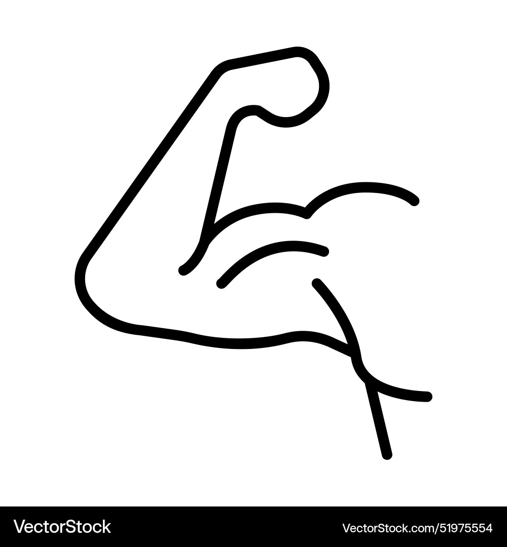 Strong icon in thin line style graphic design Vector Image