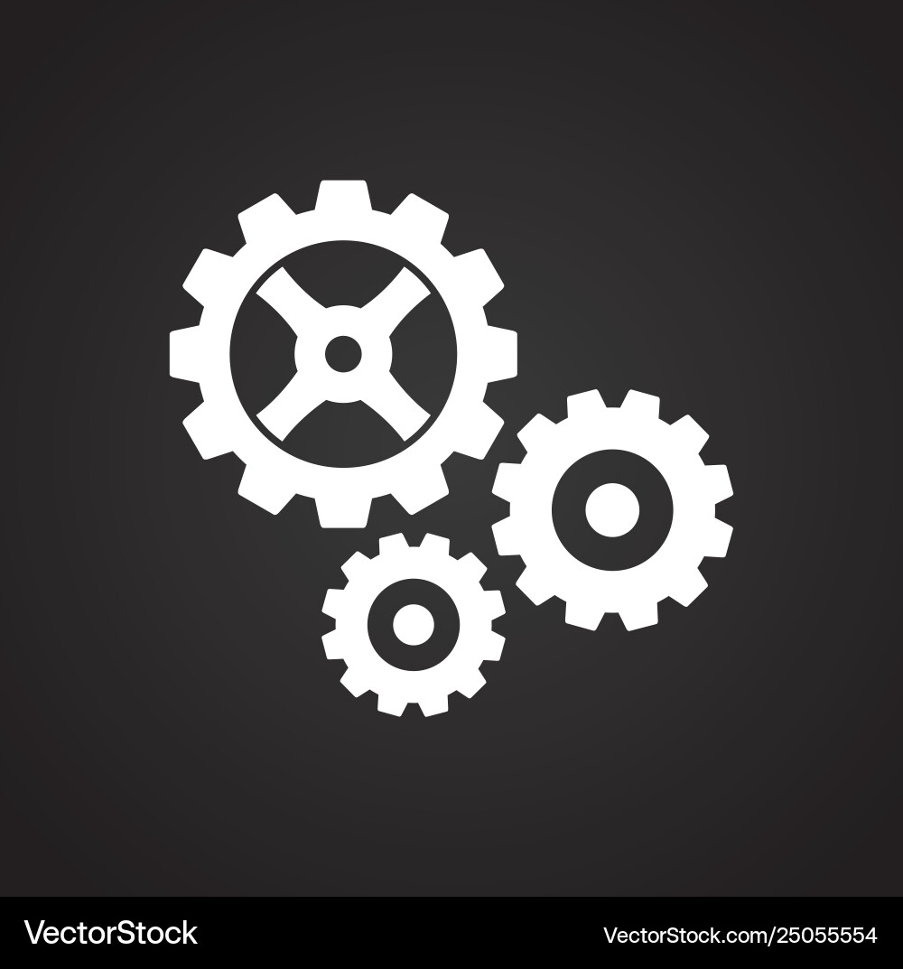 Technical mechanisms icon on background Technical mechanisms icon on background Vector Image