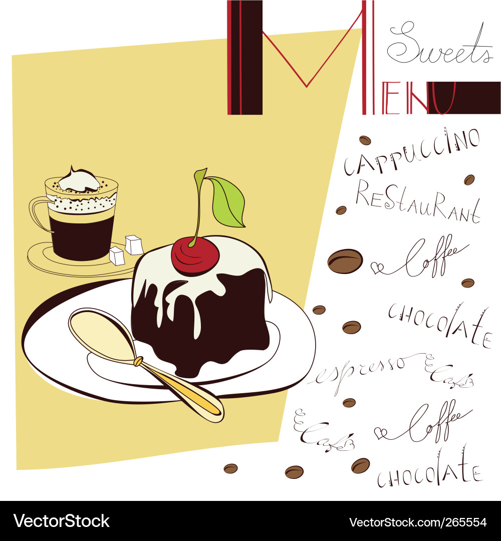 Template for menu Vector Image